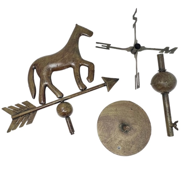 Vintage Rustic Trotting Horse Tabletop Weathervane decorative brown metal - Picture 14 of 14